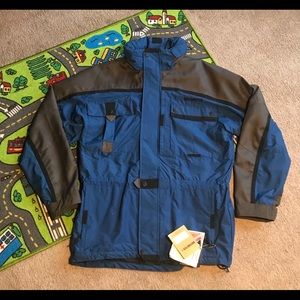 NWT OBERMEYER SKI JACKET MENS LARGE RARE BLUE hood